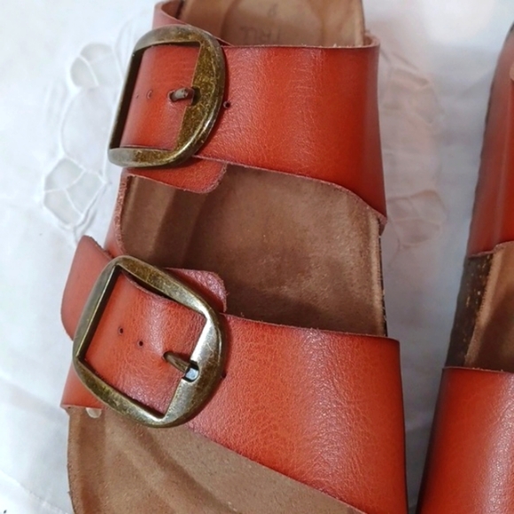 Time & True‎ Womans Brown 100%Leather & Cork Sandals sz 9 M - Picture 7 of 9